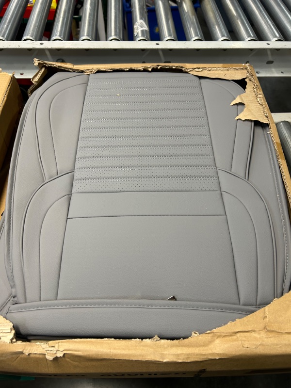 Photo 2 of ***USED - LIKELY MISSING PARTS - UNABLE TO VERIFY FUNCTIONALITY***
LINGVIDO Car Seat Covers,Breathable and Waterproof Faux Leather Automotive Seat Covers for Cars SUV Pick-up Truck Sedan,Universal Anti-Slip Driver Seat Cover with Backrest (Full Seat, Gray