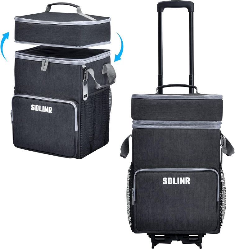 Photo 1 of (similar to stock photo) cooler box with wheels large capacity foldable cooler bag