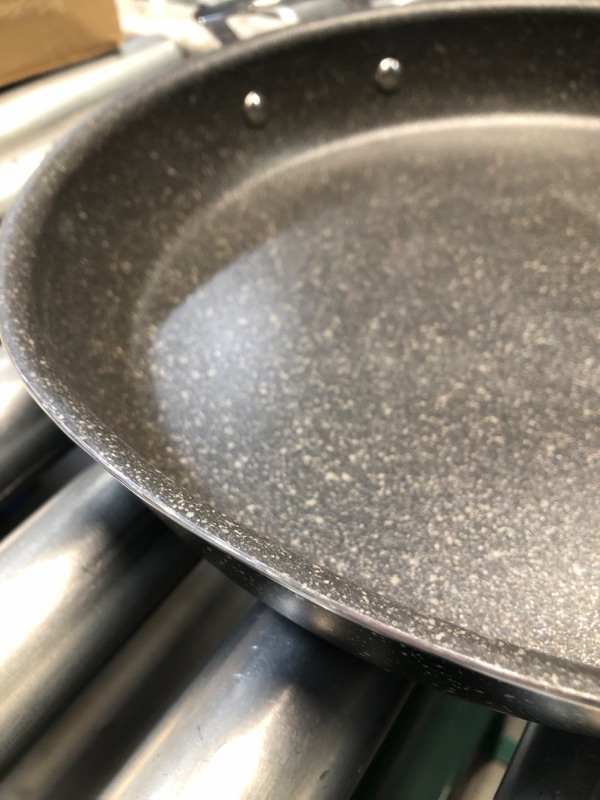 Photo 3 of (READ FULL POST) Granitestone 14 Inch Frying Pan with Lid, Large Non Stick Skillet for Cooking, Nonstick, Ultra Durable Mineral and Diamond Coating, Family Sized Open Skillet, Oven/Dishwasher Safe, Black 14" Family Pan with Lid