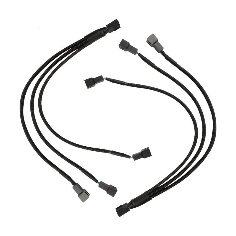 Photo 1 of **NON-REFUNDABLE BUNDLE OF 2**
Black 4 Pin PWM Fan Splitter Cable,1 to 3 Converter, Fan Splitter Adapter for Desktop Computer