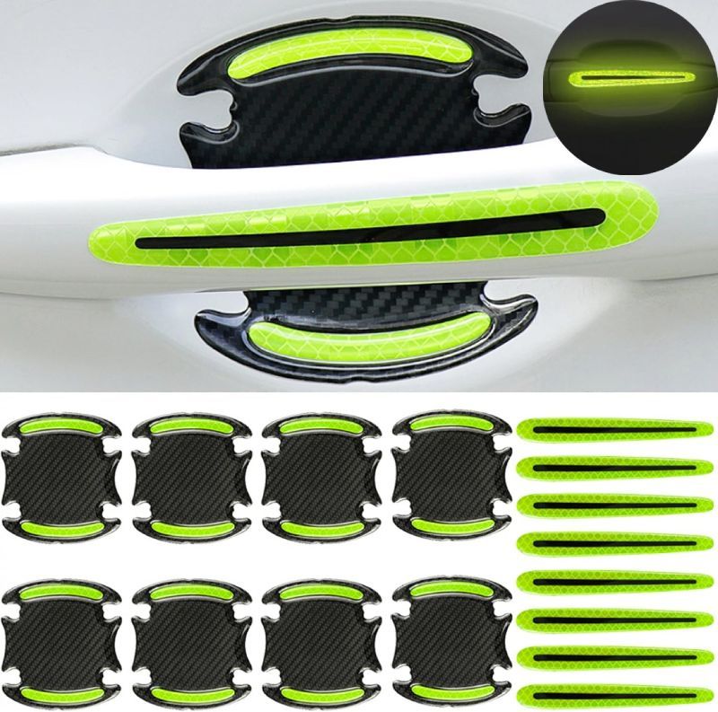 Photo 1 of **NON-REFUNDABLE BUNDLE OF 2**
16 PCS Car Door Handle Protector Stickers Universal Reflective Car Door Handles Cup Scratch Protectors for Avoiding Car Scratches (3D Green)