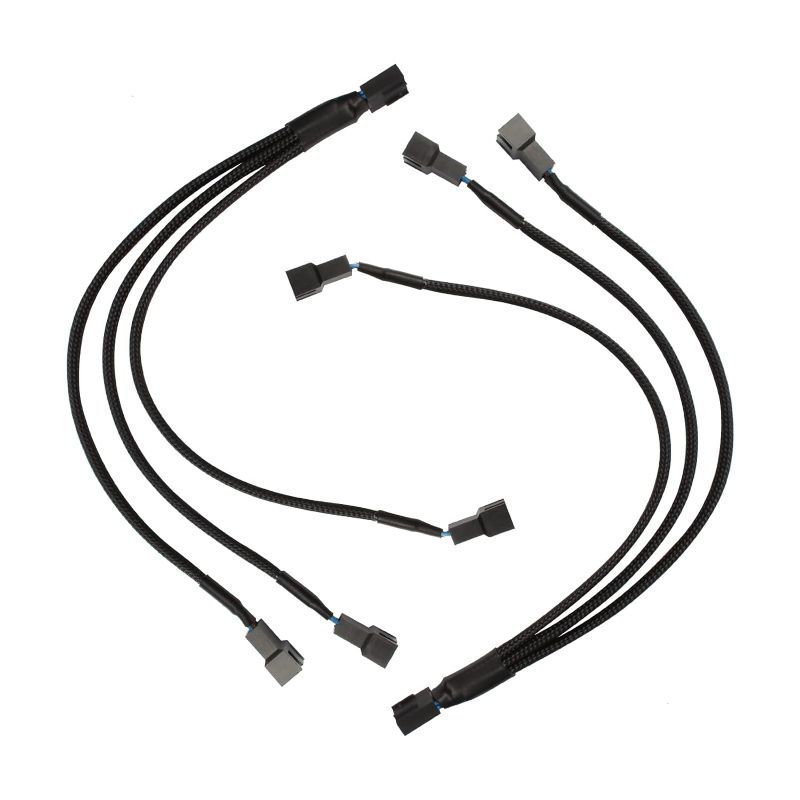 Photo 1 of **NON-REFUNDABLE BUNDLE OF 2**
Black 4 Pin PWM Fan Splitter Cable,1 to 3 Converter, Fan Splitter Adapter for Desktop Computer