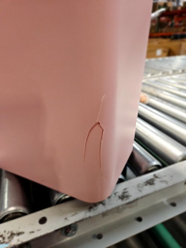 Photo 3 of **MINOR CRACK ON SIDE**
1-Pack 14 Liter Swing Top Trash Can, Slim Plastic Garbage Can with Swing Lid