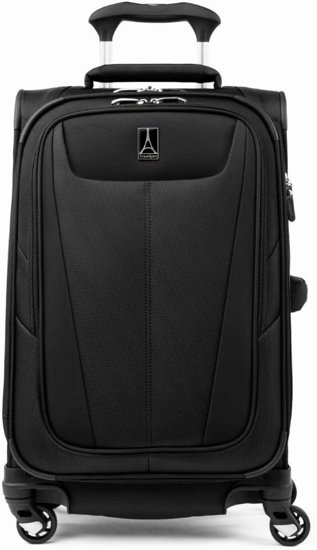 Photo 1 of Travelpro Maxlite 5 Softside Expandable Carry on Luggage with 4 Spinner Wheels, Lightweight Suitcase, Men and Women, Black, Carry On 21-Inch