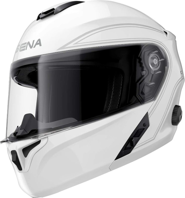 Photo 1 of **UNABLE TO TEST INTERCOM**
Sena Outrush Bluetooth Modular Motorcycle Helmet with Intercom System