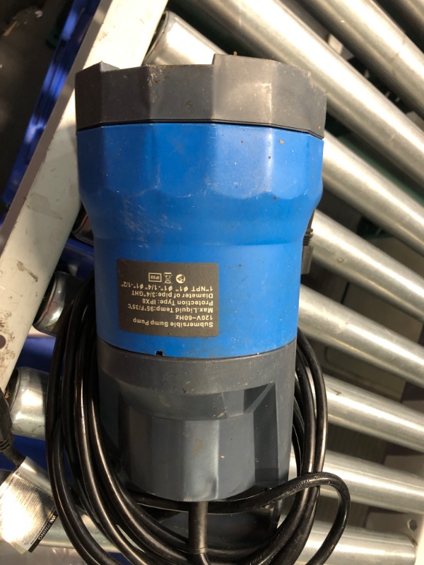 Photo 5 of ***HEAVILY USED AND DIRTY - UNABLE TO TEST - LIKELY MISSING PARTS***
Sump Pump Submersible 1HP 3500GPH Water Draining Pump Thermoplastic 16FT Power Cord