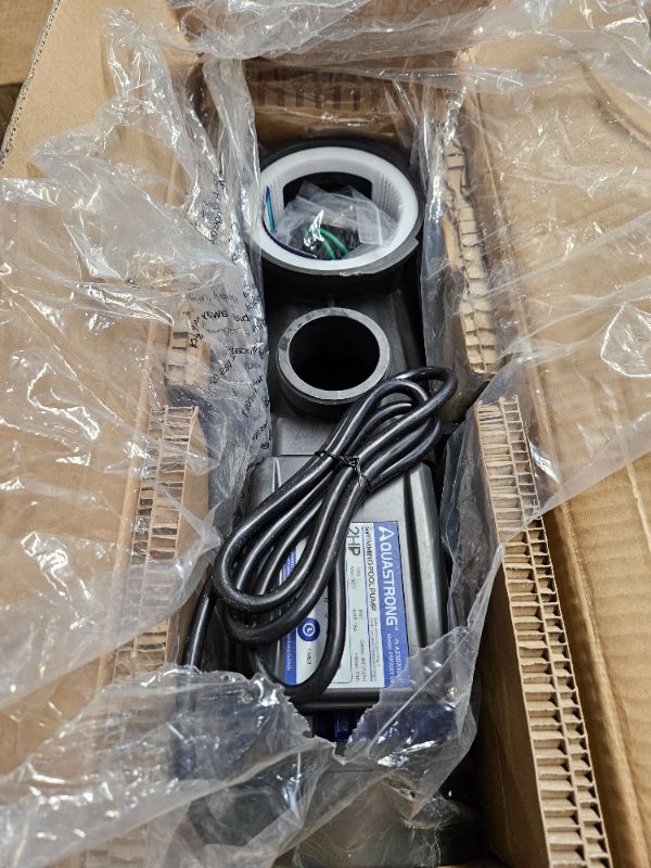 Photo 1 of **UNABLE TO TEST**
AQUASTRONG 3HP In/Above Ground Single Speed Pool Pump, 115V, 9350GPH, High Flow, Powerful Self Primming Swimming Pool Pump