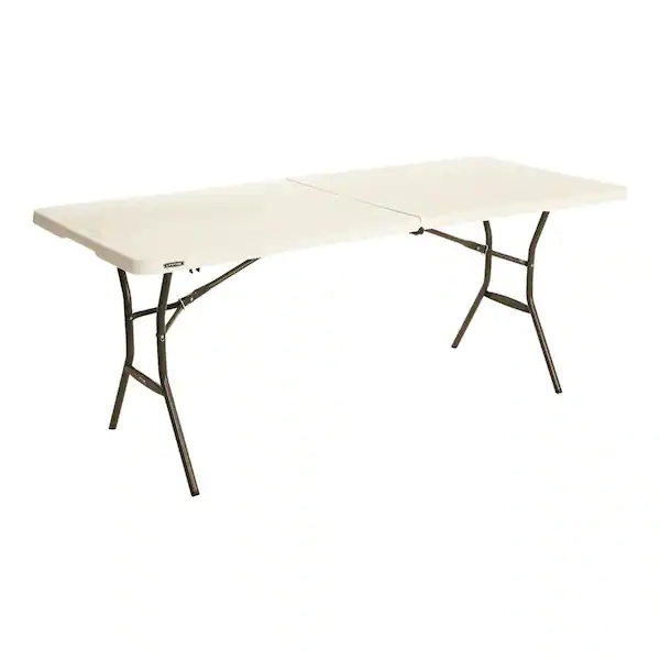 Photo 1 of **DAMAGED**
6 ft. Fold-in-Half Table: Almond