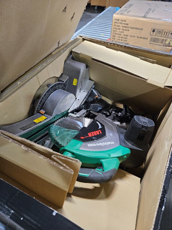 Photo 2 of **UNABLE TO TEST**
Metabo HPT Sliding Compound Miter Saw | 12-Inch Blade | Double Bevel | Laser Marker | 15-Amp Motor | 5 Year Warranty | C12RSH2S 