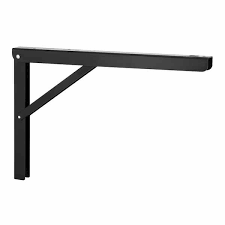 Photo 1 of **NO HARDWARE INCLUDED**
Everbilt 16 in. Matte Black Heavy-Duty Folding Shelf Bracket