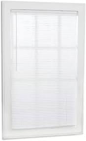 Photo 1 of (NON-REFUNDABLE) Project Source 1-in Slat Width 70-in x 64-in Cordless White Vinyl Light Filtering Mini-blinds