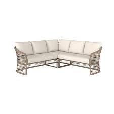 Photo 1 of **PARTS LOOSE - MAY BE MISSING PARTS**
Style Selections Avery station Wicker Outdoor Sectional with Off-white Cushion(S) and Steel Frame