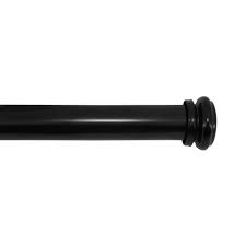 Photo 1 of **MAY BE MISSING HARDWARE**
72 in. - 144 in. Telescoping 1 in. Single Curtain Rod in Matte Black