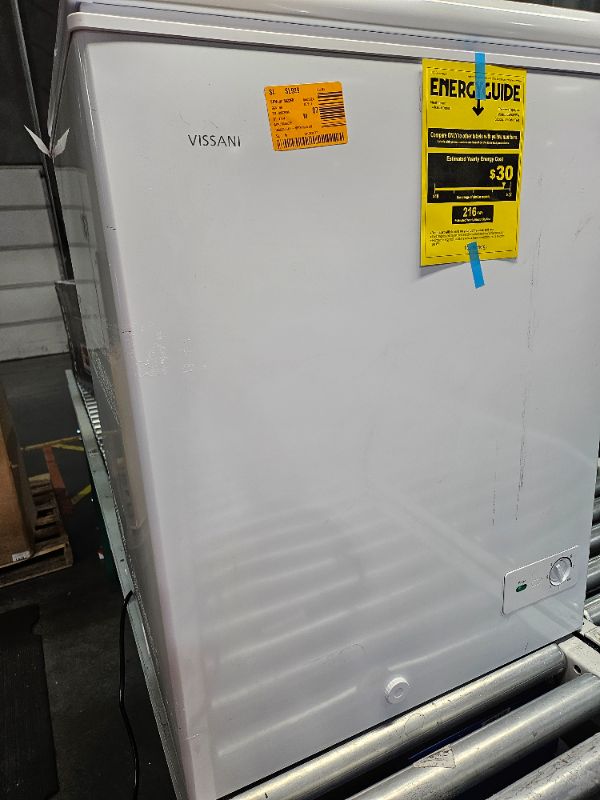 Photo 2 of **DENTED**
4.9 cu. ft. Manual Defrost Chest Freezer with LED Light Type in White Garage Ready