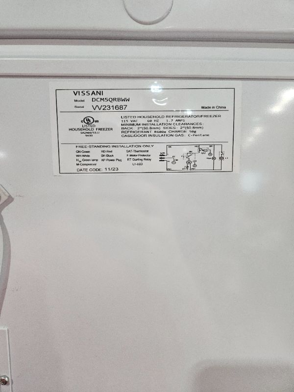 Photo 3 of **DENTED**
4.9 cu. ft. Manual Defrost Chest Freezer with LED Light Type in White Garage Ready