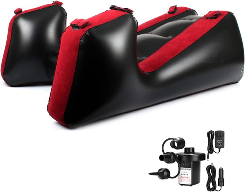 Photo 1 of PLKO Inflatable Sofa Bed, Inflatable Sofa with Household Air Pump, Portable Lounge Chair, Relaxation Tools for Bedroom