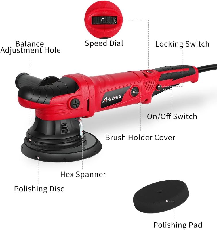 Photo 1 of AVID POWER Dual Action Polisher 6-Inch, 21mm Long-Throw Orbital Buffer Polisher