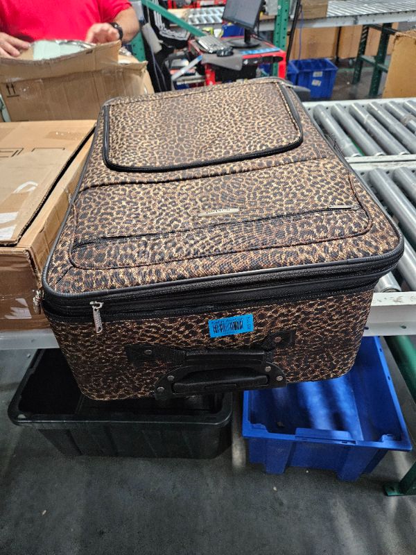 Photo 2 of Rockland Jungle Softside Upright Luggage, Leopard, 4-Piece Set (14/19/24/28)