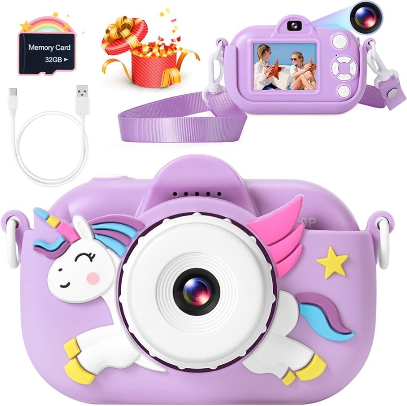 Photo 1 of Kids Camera Toddler Toys for Girls Boys, YEEHAO 32MP Dual Lens Digital Camera