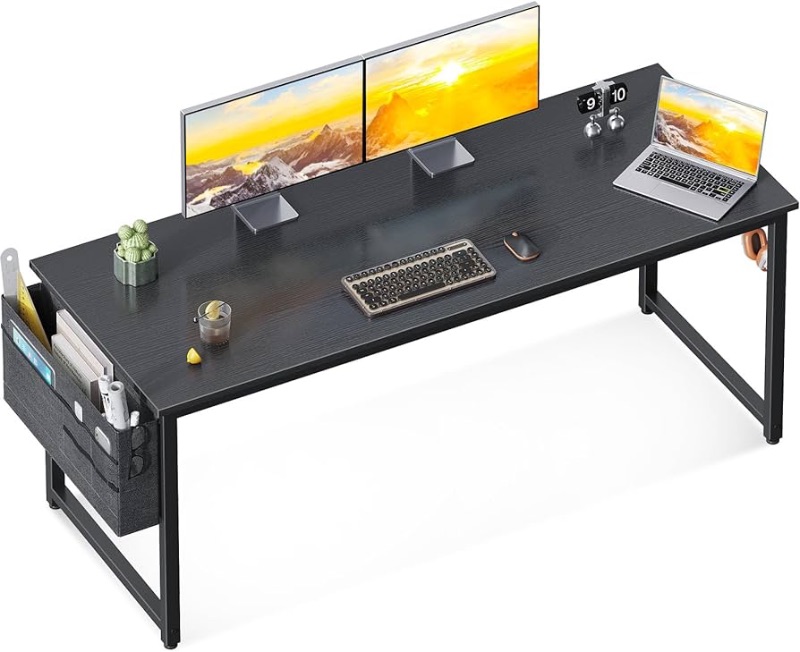 Photo 1 of ODK Computer Desk Large Office Desk, 63 Inch Gaming Desk with Storage, Modern 