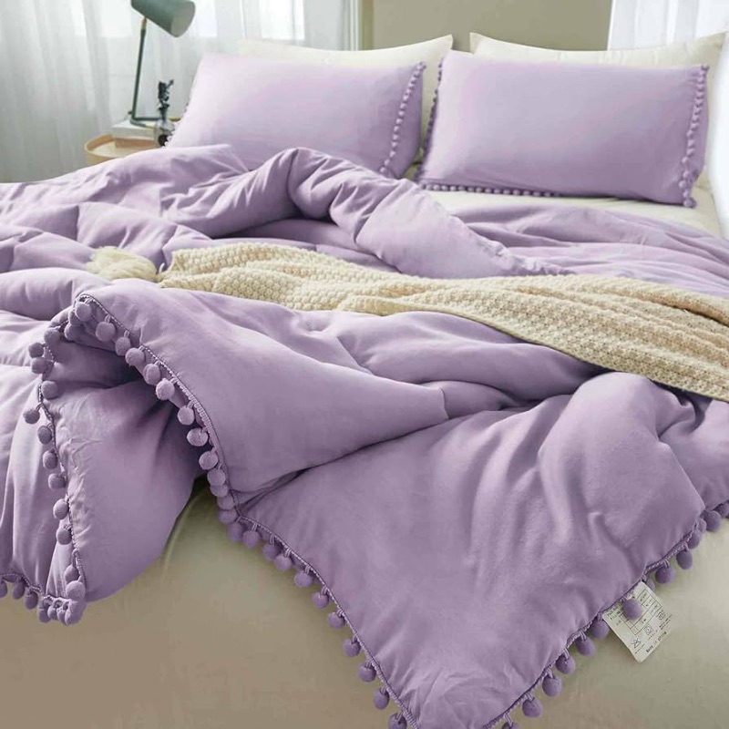 Photo 1 of ETDIFFE Light Purple Comforter Twin XL