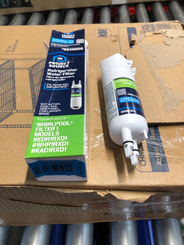 Photo 1 of Project Source Push-in Refrigerator Water Filter, Fits French Door and Bottom-Freezer Refrigerators
