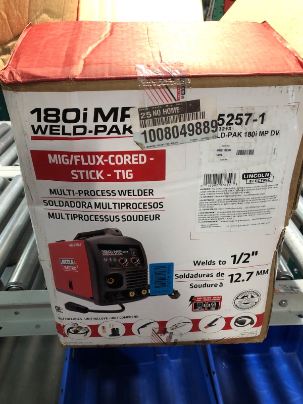 Photo 4 of **UNABLE TO TEST**
180 Amp Weld-Pak 180i Multi-Process Stick/MIG/Flux-Core/TIG, 120V or 230V Aluminum Welder with Spool Gun sold separately