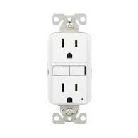 Photo 1 of **UNABLE TO TEST**
Eaton 20-Amp 125-volt Tamper Resistant GFCI Residential Decorator Outlet, White