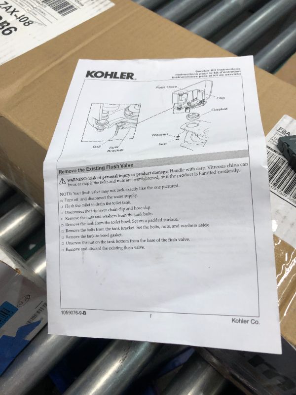 Photo 4 of ***USED - LIKELY MISSING PARTS - UNABLE TO VERIFY FUNCITONALITY***
Kohler Genuine Part 1083980 3" Toilet Canister Flush Valve Kit, 10.8 L x 3.5 W x 3.5 H inches