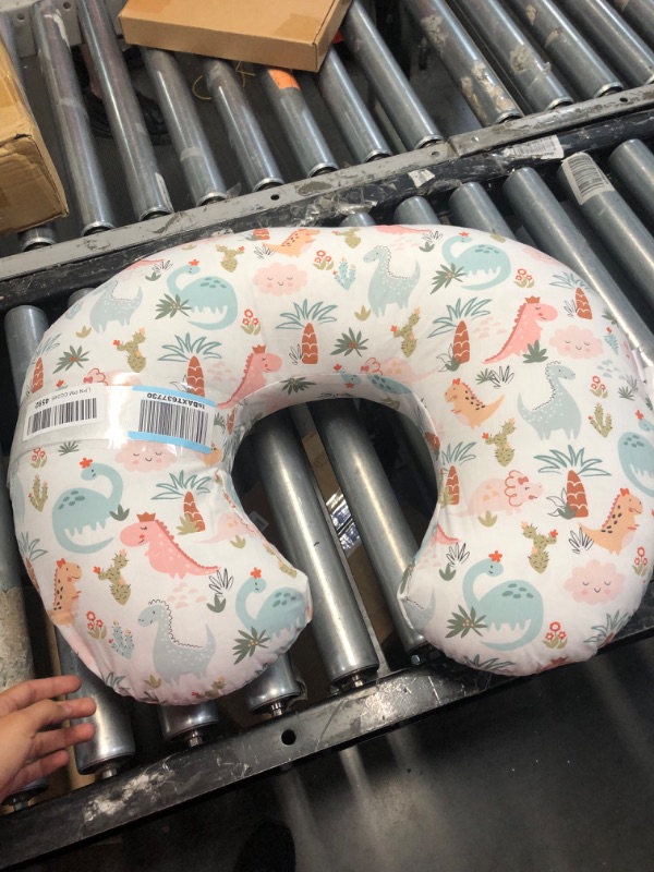 Photo 2 of Boppy Nursing Pillow and Positioner—Original | Blush Baby Dino | Breastfeeding, Bottle Feeding, Baby Support | with Removable Cotton Blend Cover