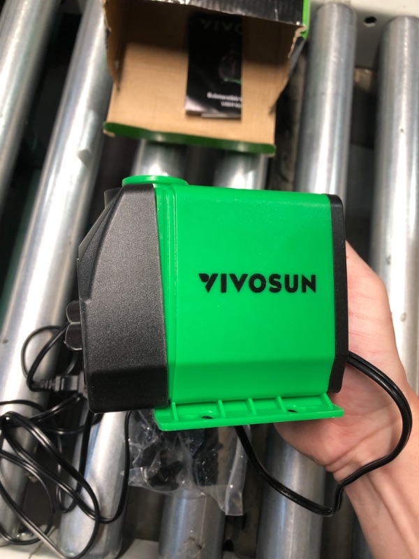 Photo 4 of (NON-REFUNDABLE) VIVOSUN 800GPH Submersible Pump(3000L/H, 24W), Ultra Quiet Water Fountain Pump with 10ft. High Lift with 6.5ft. Power Cord, 3 Nozzles for Fish Tank, Pond, Aquarium, Statuary, Hydroponics Green
