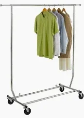 Photo 4 of Style Selections Chrome Steel Rolling Clothing Rack
