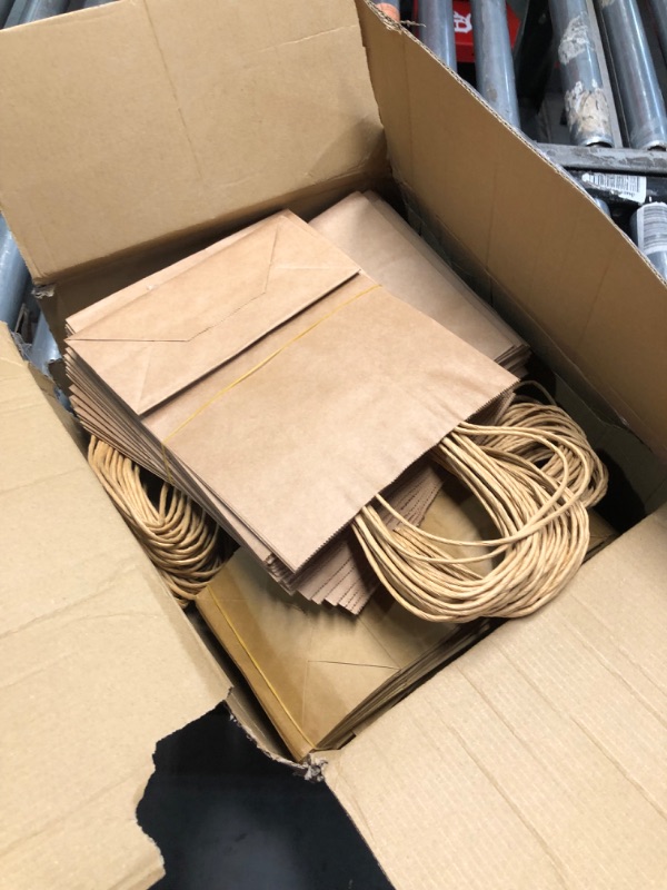 Photo 3 of TOMNK 120pcs Brown Paper Bags with Handles Mixed Size Gift Bags Bulk, Kraft Paper Bags for Business, Shopping Bags, Retail Bags, Merchandise Bags