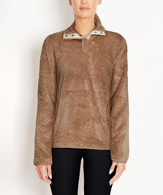 Photo 1 of Cobblestone Button-Front Evona Pullover - Women