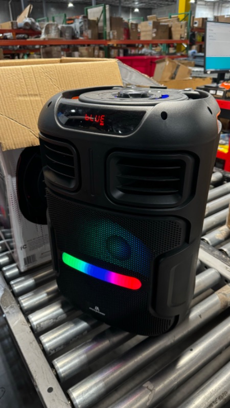 Photo 2 of Max Power DJ Speaker - MPD592-OMNIA 12 Portable Sound System -Bluetooth Multi LED Light Speaker Set Perfect for Indoor and Outdoor - PA Speaker System with Remote with Microphone