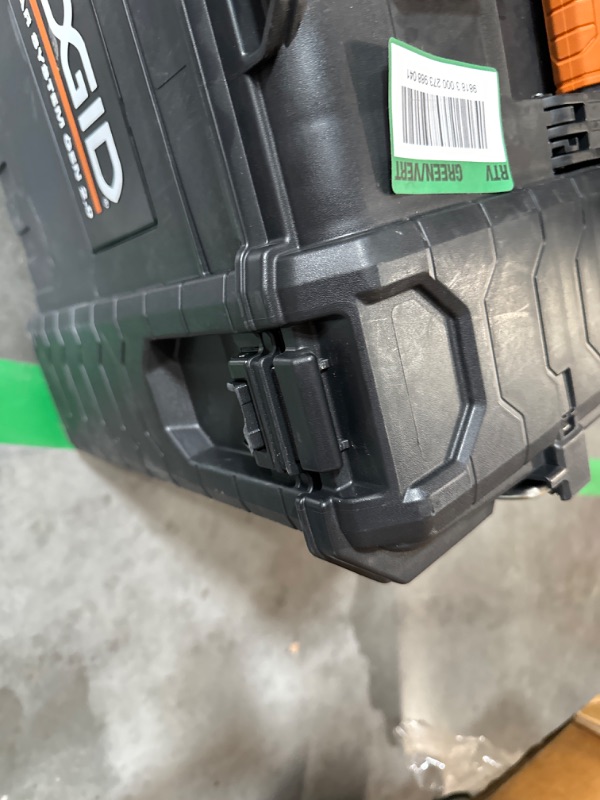 Photo 4 of **DAMAGED READ NOTES**RIDGID 2.0 Pro Gear System 25 in. All Terrain Rolling Tool Cart