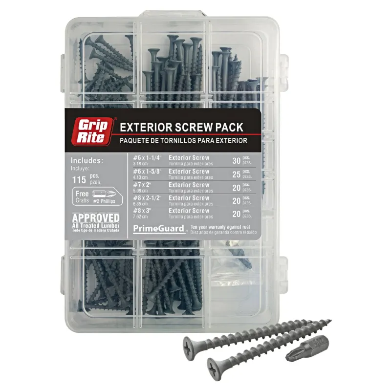 Photo 1 of **non refundable two pack** Grip-Rite MPPG10 Assorted 115-Piece Exterior Screw Multipack