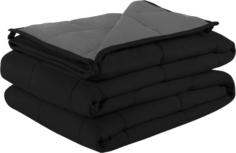 Photo 1 of (BLACK) Weighted Blanket King Size 50lbs 88x96 - The Heaviest Weighted Blanket for Couples On The Market - 400 Thread Count Ultra Soft - Perfect for California King Beds (White) King | 50lbs