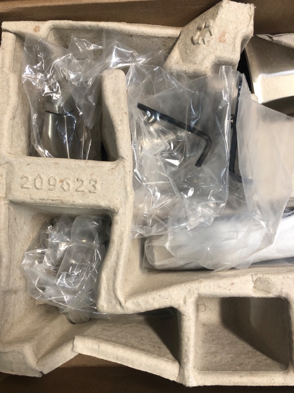 Photo 3 of (USED UNKNOWN IF MISSING PARTS) Moen Voss Brushed Nickel Two-Handle Deck Mount Roman Tub Faucet Trim Kit with Single Function Handshower, Valve Required, T694BN