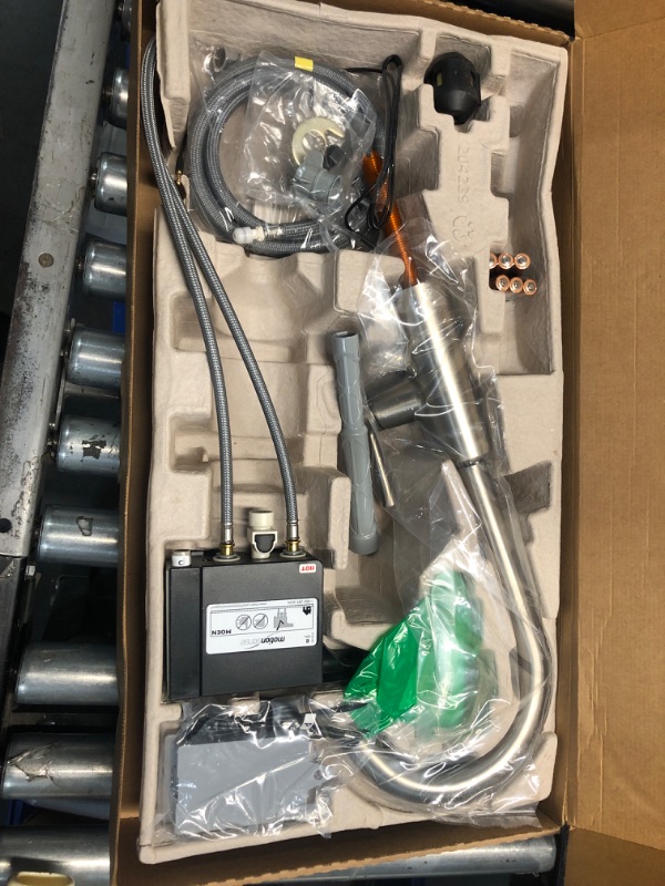 Photo 1 of Moen Riley Spot Resist Stainless Hands-Free Touchless Sensor Single Handle Pull Down Kitchen Faucet, 7402EWSRS, 3/8 Inch Wave Sensor Spot Resist Stainless