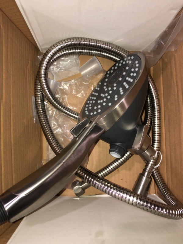 Photo 2 of (NON-REFUNDABLE) Delta Faucet 4-Spray In2ition Dual Shower Head with Handheld Spray, Brushed Nickel Shower Head with Hose, Handheld Shower Heads, Showerheads & Handheld Showers, Stainless 58467-SS Stainless Shower Head