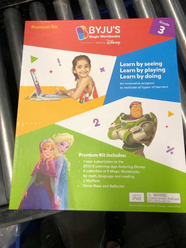 Photo 3 of BYJU'S Magic Workbooks: Disney, 3rd Grade Premium Kit & Tangram Bundle-Ages 7-9-Featuring Disney & Pixar Characters-Comprehension, Fractions, Puzzles & Word Problems-Powered by Osmo-Works with iPad