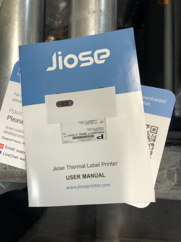 Photo 1 of Jiose Bluetooth Thermal Label Printer - 4x6 Shipping Label Printer for Small Business - Desktop Postage Package Label Printer Compatible with MacOS Windows White-Mini