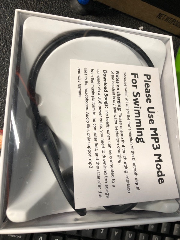 Photo 1 of AHEYE Bone Conduction Headphones, IP68 Waterproof Swimming Headphones, Open Ear Bluetooth 5.3 Headphones Built-in 16GB MP3 Memory, Wireless Underwater Earbuds for Swimming, Sports, Running AS18