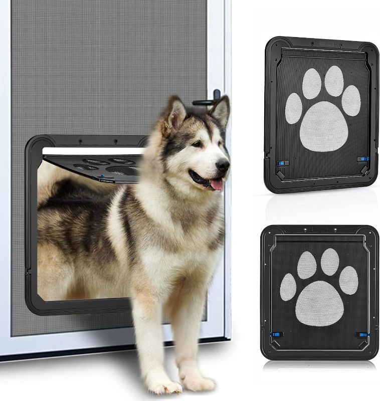 Photo 1 of  Dog Screen Door, Inside Door Flap 12x14x0.4 Inch, Lockable Pet Screen Door