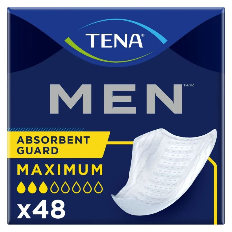 Photo 1 of (Bundle of 2, 96 Total) Tena Incontinence Guards for Men, Maximum, 48 Ct