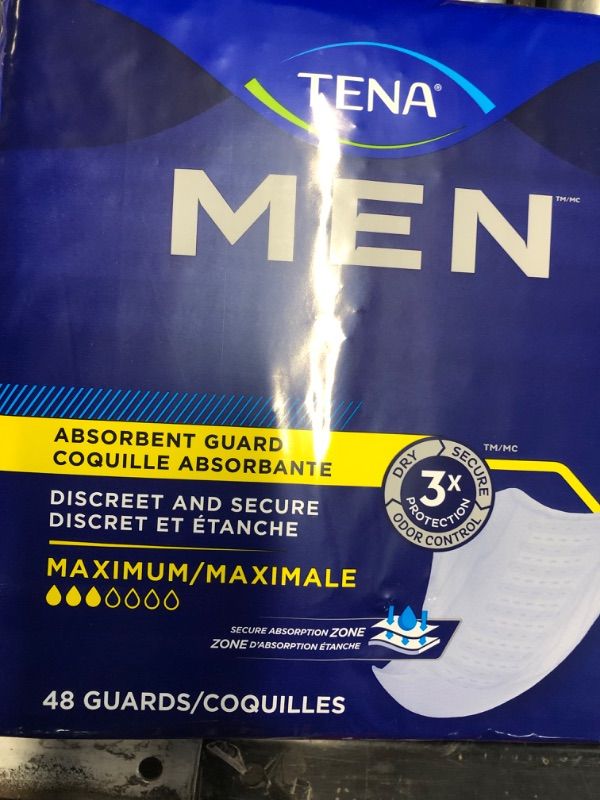 Photo 2 of (Bundle of 2, 96 Total) Tena Incontinence Guards for Men, Maximum, 48 Ct