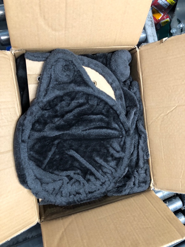 Photo 1 of Aechonow Small Cat Tree Tower for Indoor with Cat Condo and Deep Hammock, Cat Tower with Nature Sisal Scratching Post & Hanging Balls for Kittens - Dark Gray