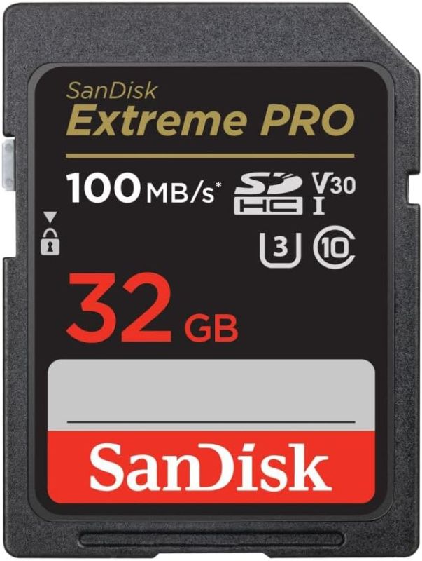 Photo 1 of SanDisk 32GB Extreme PRO SDHC UHS-I Memory Card - C10, U3, V30, 4K UHD, SD Card - SDSDXXO-032G-GN4IN
