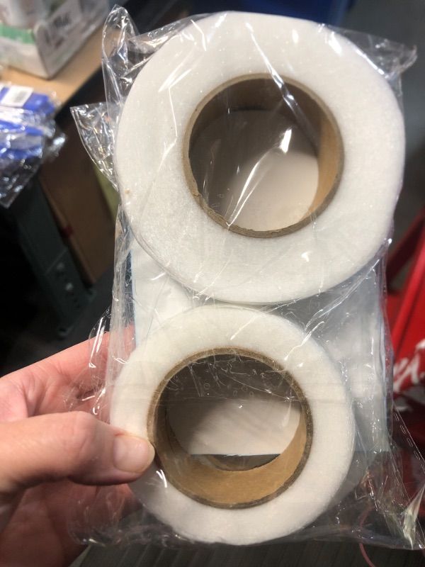 Photo 1 of (BUNDLE OF 2/ NO RETURNS) PLANTIONAL 2 Rolls Iron On Hem Tape: 1 Inch x 22 Yards Light Weight and Medium Weight Adhesive Web No Sewing Required Perfect for Bonding and Crafting Projects 1 inches- 22 Yards White